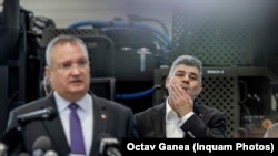 Imagine de arhivă cu premierul Nicolae Ciucă și președintele Camerei Deputaților, Marcel Ciolacu.