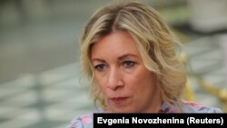 ფოტო არქივიდან: რუსეთის საგარეო საქმეთა სამინისტროს ოფიციალური წარმომადგენელი მარია ზახაროვა