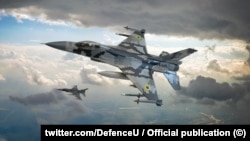 F-16 უკრაინულ "შენიღბვაში", (კოლაჟი უკრაინის შეიარაღებული ძალების ოფიციალური Twitter-ის ანგარიშიდან).