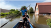 Un sat ucrainean sub ape, după ruperea barajului de la Nova Kahovka