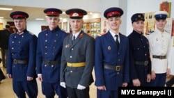 Курсанты інстытуту МУС у Магілёвеў форме НКВД. 2023 год. Ілюстрацыйнае фота. 