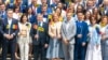Dinu Plîngău (în primul rând, al patrulea din dreapta), lângă fruntașii PAS: Igor Grosu, Doina Gherman și Mihai Popșoi, în ziua în care partidul a depus actele la CEC pentru a fi înregistrat în calitate de concurent electoral, Chișinău, 20 iulie 2025