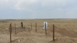 Отведенное для захоронения умерших от COVID-19 кладбище в Алматинской области.