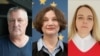  Праваабаронца Леанід Судаленка, актывістка Паліна Шарэнда-Панасюк, журналістка «Народнай волі» Вольга Класкоўская. Каляж