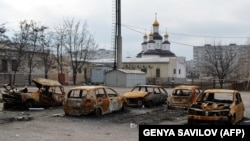 Пасьля абстрэлу з боку так званай «ДНР» у Данецкай вобласьці Ўкраіны, архіўнае фота