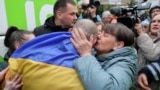 Ukraine - freed Ukrainian prisoners returning home after prisoner exchange - screen grab