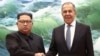 NORTH KOREA -- North Korean leader Kim Jong-un (L) and Russian Foreign Minister Sergei Lavrov meet in Pyongyang, May 31, 2018