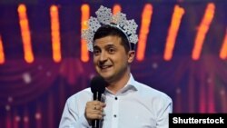 Владимир Зеленский на съёмках программы "Киев вечерний", 2016 год