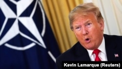 Donald Trump participă la o reuniune NATO la Londra în 2019, în timpul primului său mandat ca președinte al SUA
