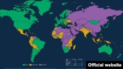 Harta cu starea democrației la nivel global, potrivit raportului Freedom House 2021
