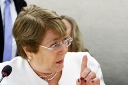 БҰҰ-ның адам құқығы жөніндегі жоғарғы комиссары Мишель Бачелет.
