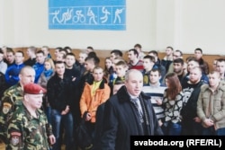 Юры Караеў падчас чэмпіянату Беларусі ў тайскім боксе, сакавік 2016 году