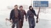 Добровольцы "Армянской осободительной армии" патрулирую границу Нахичеванской Автономной Республики, 19 января 1990 г.