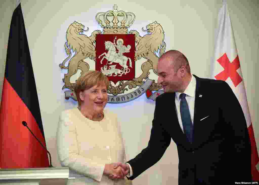 Angela Merkel Tbilisidə 