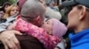 Ukraine - freed Ukrainian prisoners returning home after prisoner exchange - screen grab
