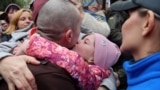 Ukraine - freed Ukrainian prisoners returning home after prisoner exchange - screen grab