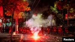 პროტესტი სერბეთში, ფოტო გადაღებული 2025 წლის 28 ივნისს.