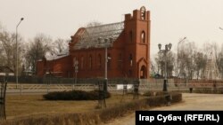 Будаўніцтва касьцела ў Жлобіне. 2015 год. 